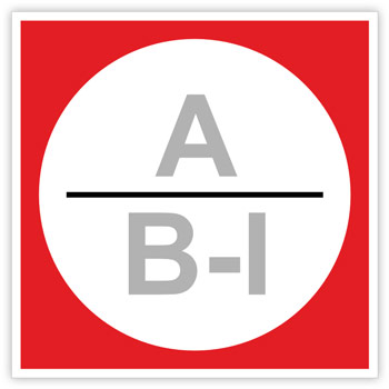 Знак «Категория помещения, класс зоны помещения», B05.3 (пленка, 200х200 мм)